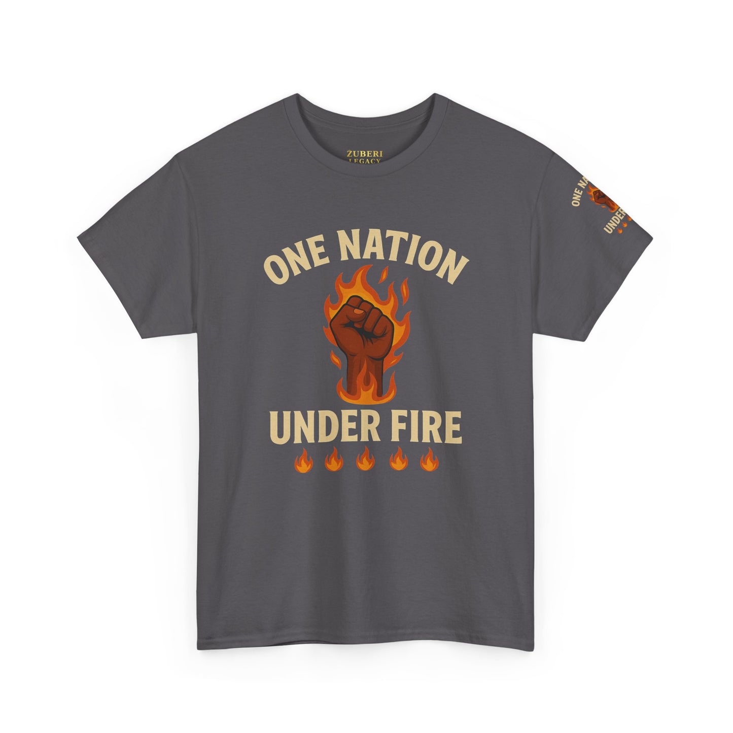 Bun Dem Summer Unisex Heavy Cotton Tee - One Nation Under Fire Empire Edition Graphic Tee, Protest Shirt, Activism Apparel, Gift for Social Justice Warriors
