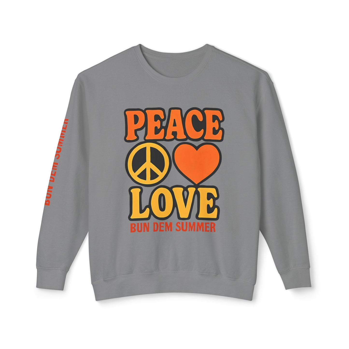 Bun Dem Summer Peace & Love Summer Crewneck Sweatshirt Empire Edition, Unisex Lightweight Sweatshirt, Casual Summer Apparel, Gift for Music Festivals, Peace Sign [...]