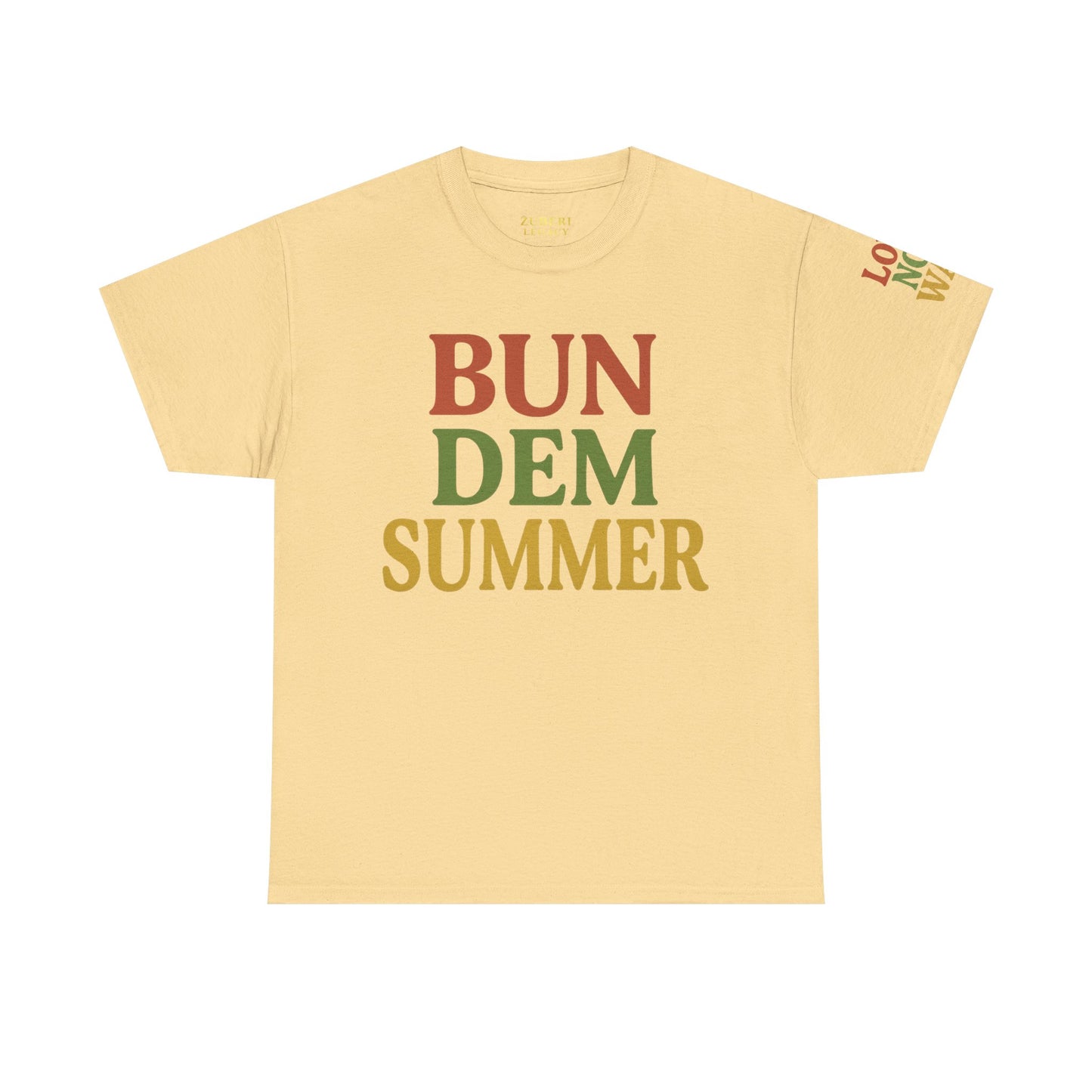 'Bun Dem Summer' Unisex Heavy Cotton Tee with and 'Love Not War' Design – Casual Summer Shirt, Gifts for Music Lovers, Festival Wear, [...]