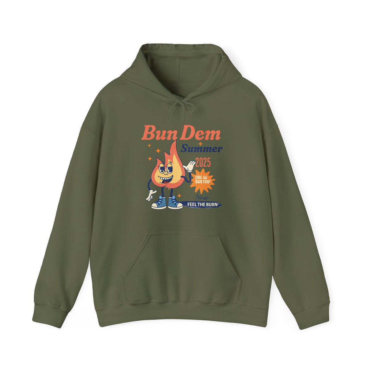 Bun Dem Summer 2026 Feel The Burn Graphic Hoodie,