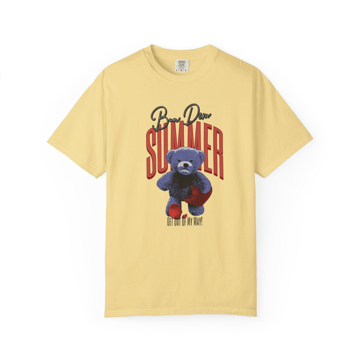 Bun Dem Summer Bear Graphic T-Shirt, Unisex Summer Tee Empire Edition, Get Out Of My Way T-Shirt, Gift for Summer Lovers, Casual Outfit Top