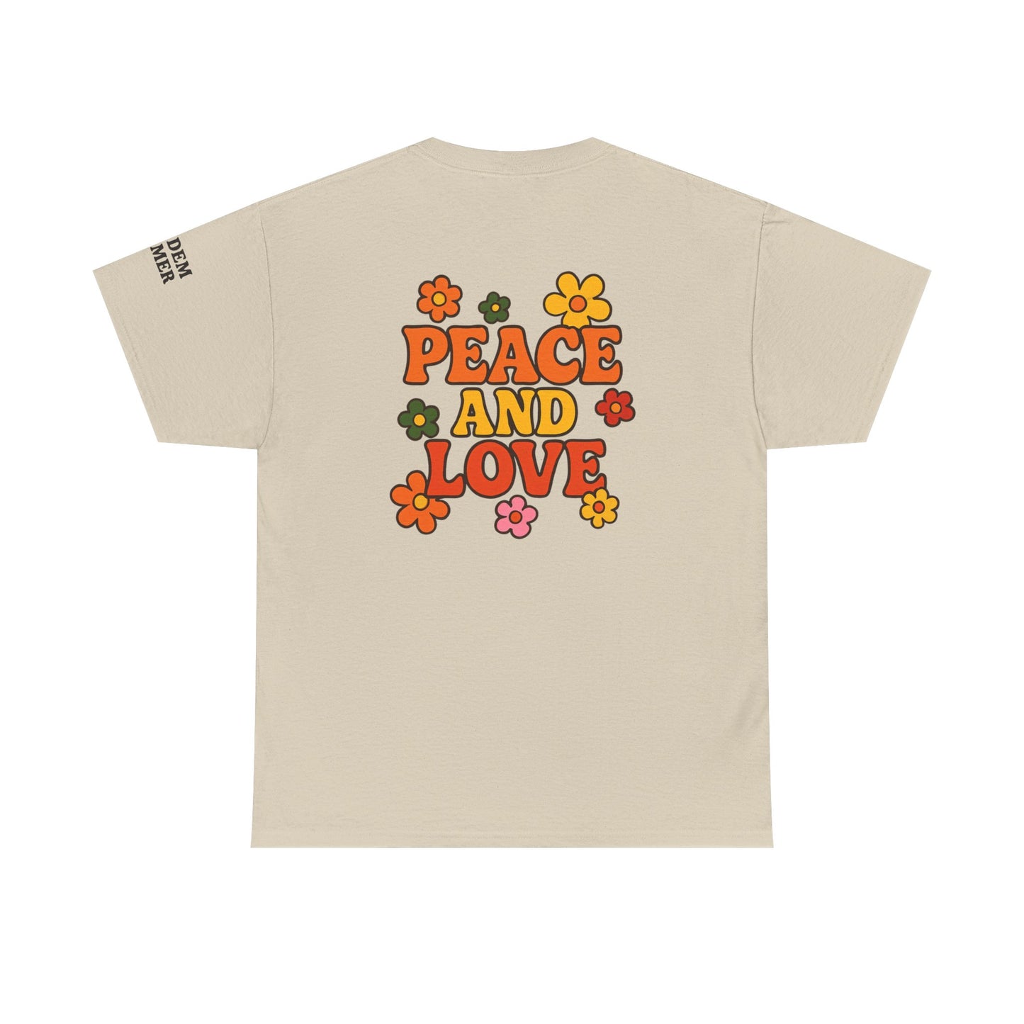 Summer Vibes Unisex Tee | Peace & Love Graphic Shirt, Casual Summer Outfit, Festival Wear, Gift for Friends, Retro Style