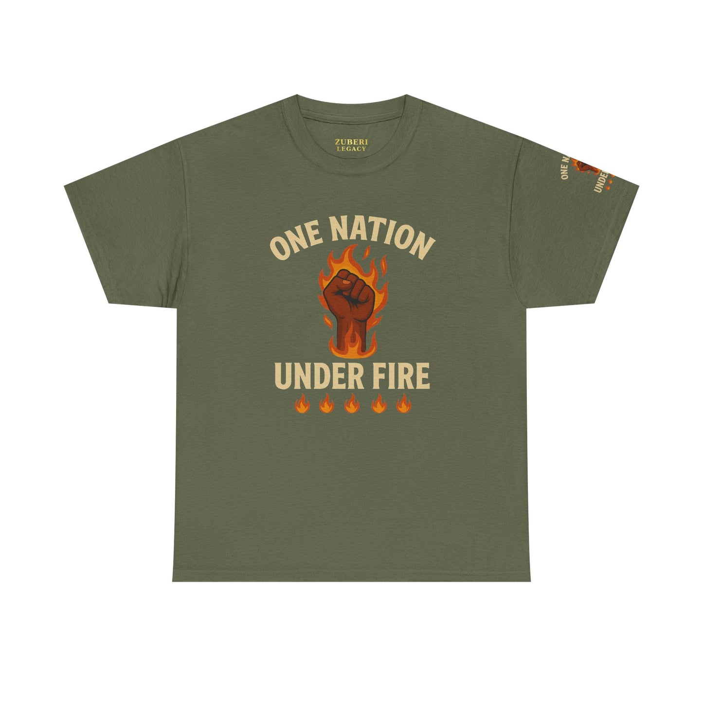 Bun Dem Summer Unisex Heavy Cotton Tee - One Nation Under Fire Empire Edition Graphic Tee, Protest Shirt, Activism Apparel, Gift for Social Justice Warriors