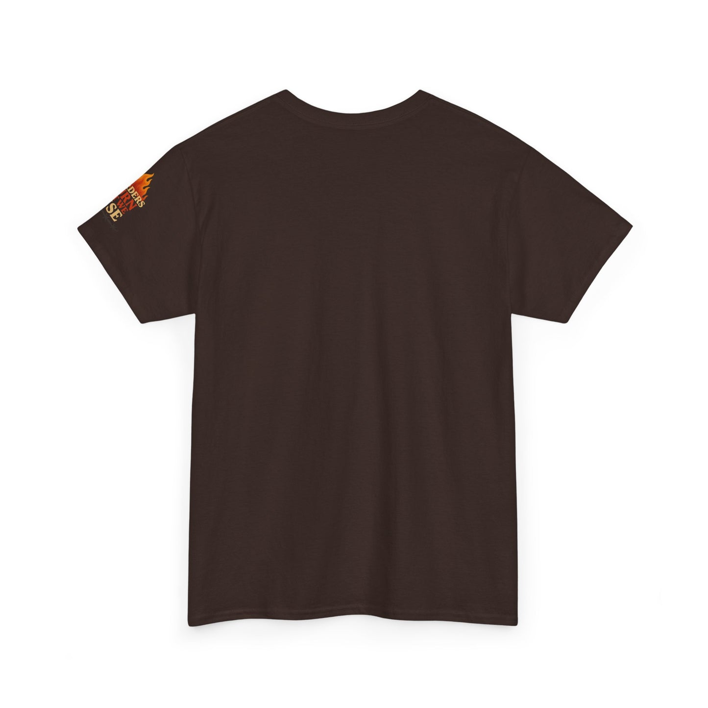 Bun Dem Summer Empowering Unisex Heavy Cotton Tee| Gildan 5000 - "Borders Burn But We Rise" Empire Edition - Activism Fashion, Statement Shirt, Gift for Allies, Equality