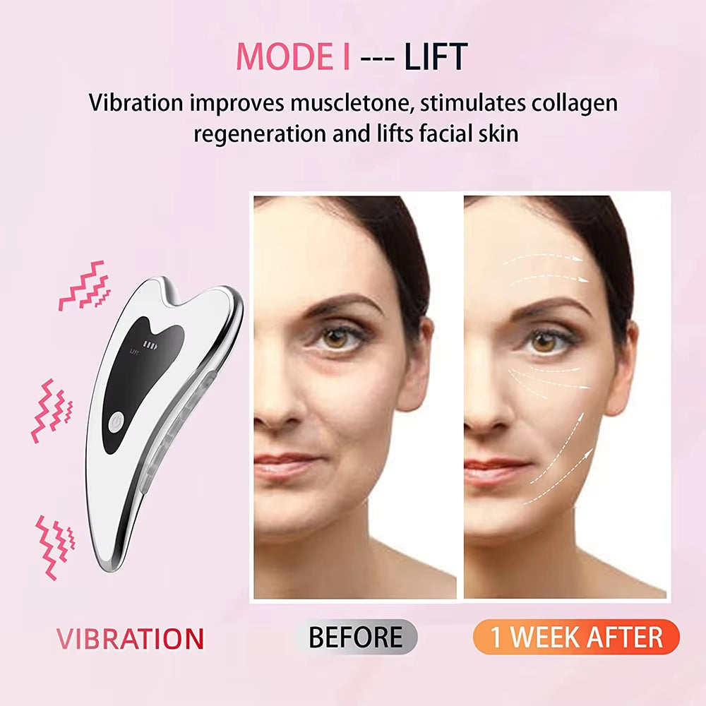 Electric Gua Sha Tools Microcurrent Face Lift Machine Slimming Massager Double Chin Remove Neck Face Massage Skin Care Tool