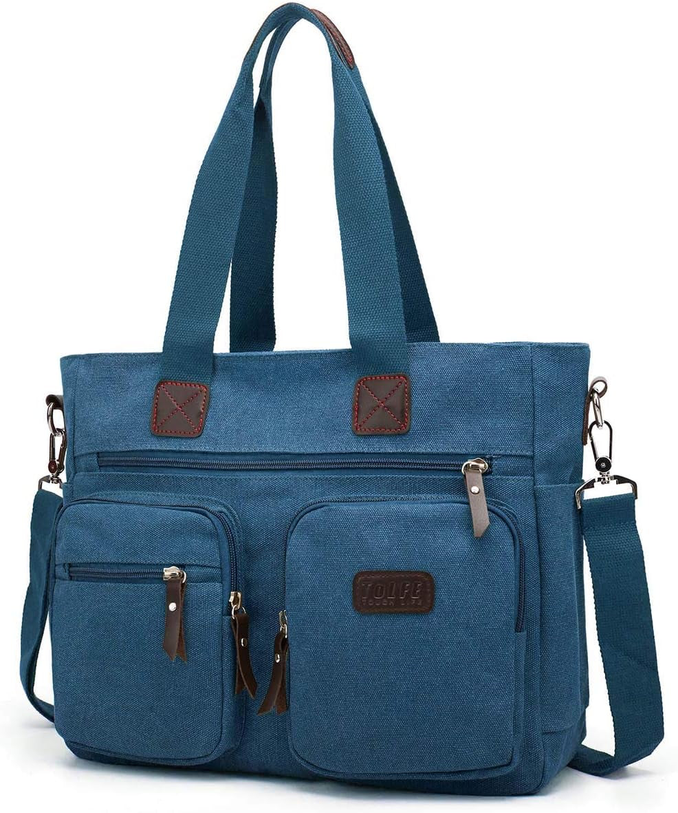 Tolfe Women Top Handle Satchel Handbags Shoulder Bag Messenger Tote Bag Purse Crossbody Bag Travel Work Tote Bag
