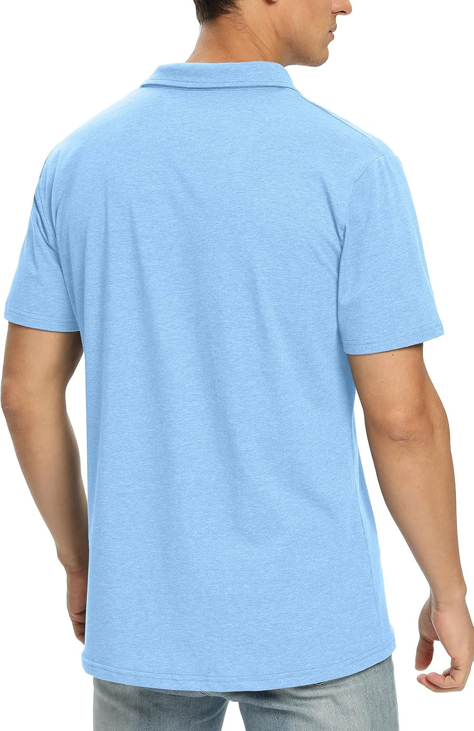 Polo Shirts for Men Short/Long Sleeve Soft Cotton Collared Shirt