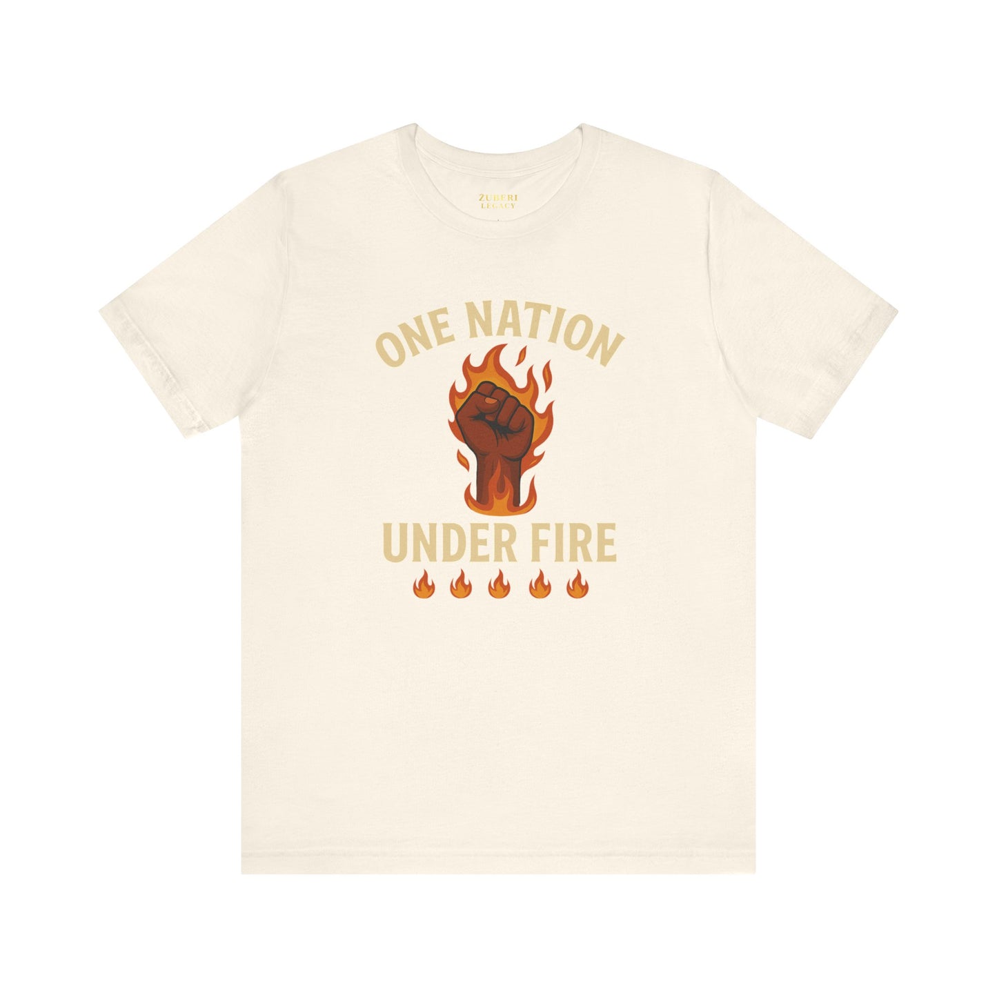 Empowering Statement Tee: One Nation Under Fire, Unisex Graphic Shirt, Activist Apparel, Casual Wear, Gift for Change Makers