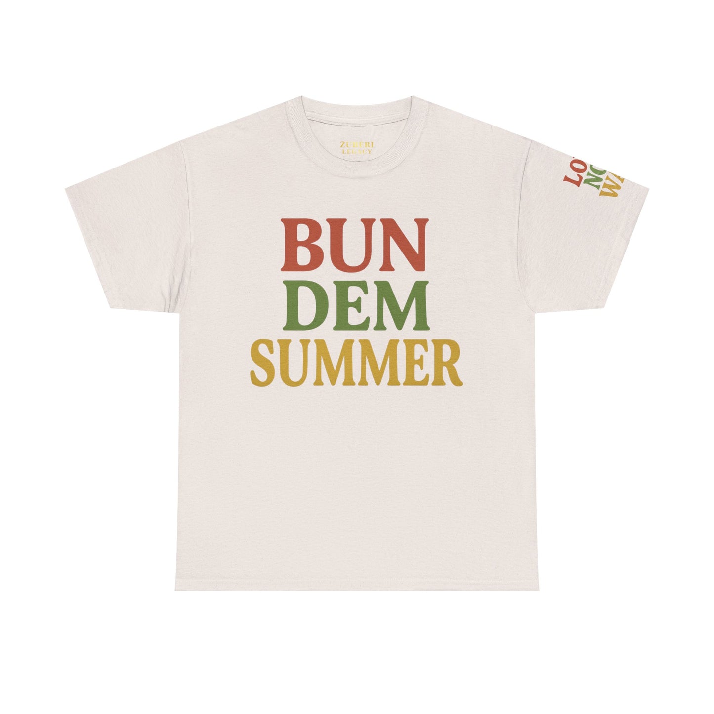 'Bun Dem Summer' Unisex Heavy Cotton Tee with and 'Love Not War' Design – Casual Summer Shirt, Gifts for Music Lovers, Festival Wear, [...]