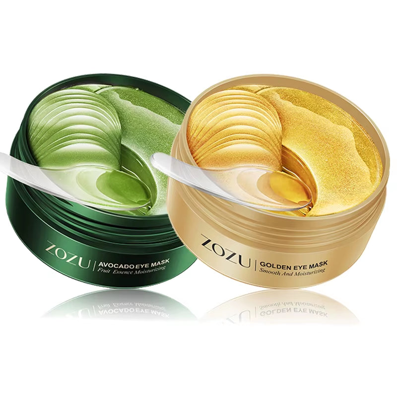 60Pcs/Box Avocado Golden Collagen Eye Mask anti Dark Circles Eye Bags Remover Moisturizing Firming Eye Patches Skin Care Product