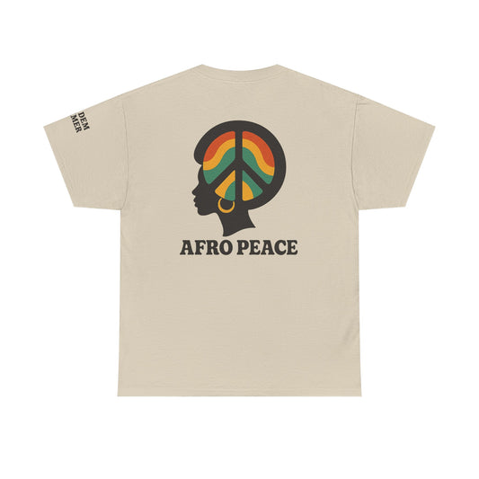 Bun Dem Summer Afro Peace Unisex Tee, Empire Edition Afrocentric Cotton T-Shirt, Peace Sign Shirt, Black History Month Apparel, Gift for Activists, Cultural Pride Wear