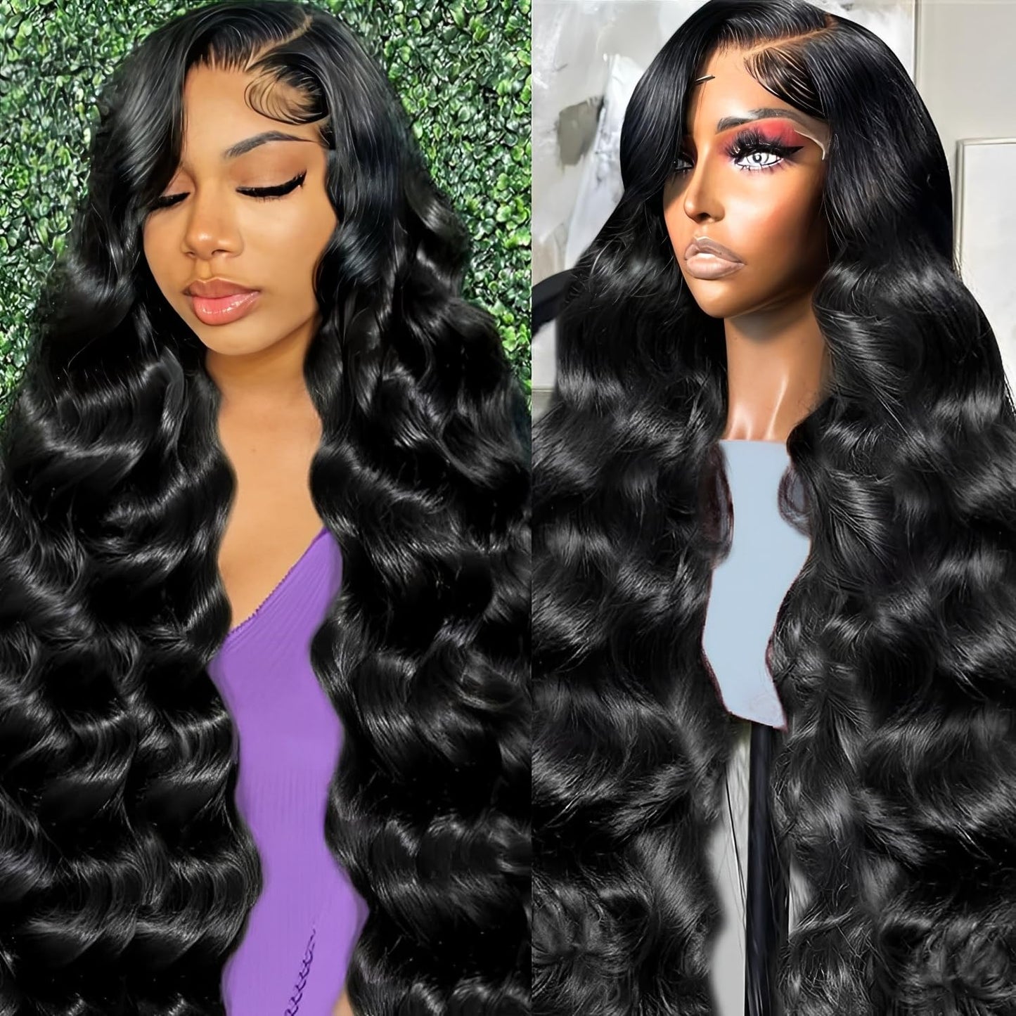 250 Density Human Hair Wig 13X4 HD Lace Front Wigs Pre Plucked Glueless Wig Human Hair Body Wave Wigs Human Hair for Black Women Frontal Wigs Human Hair Wigs Bleached Knots 18 Inch