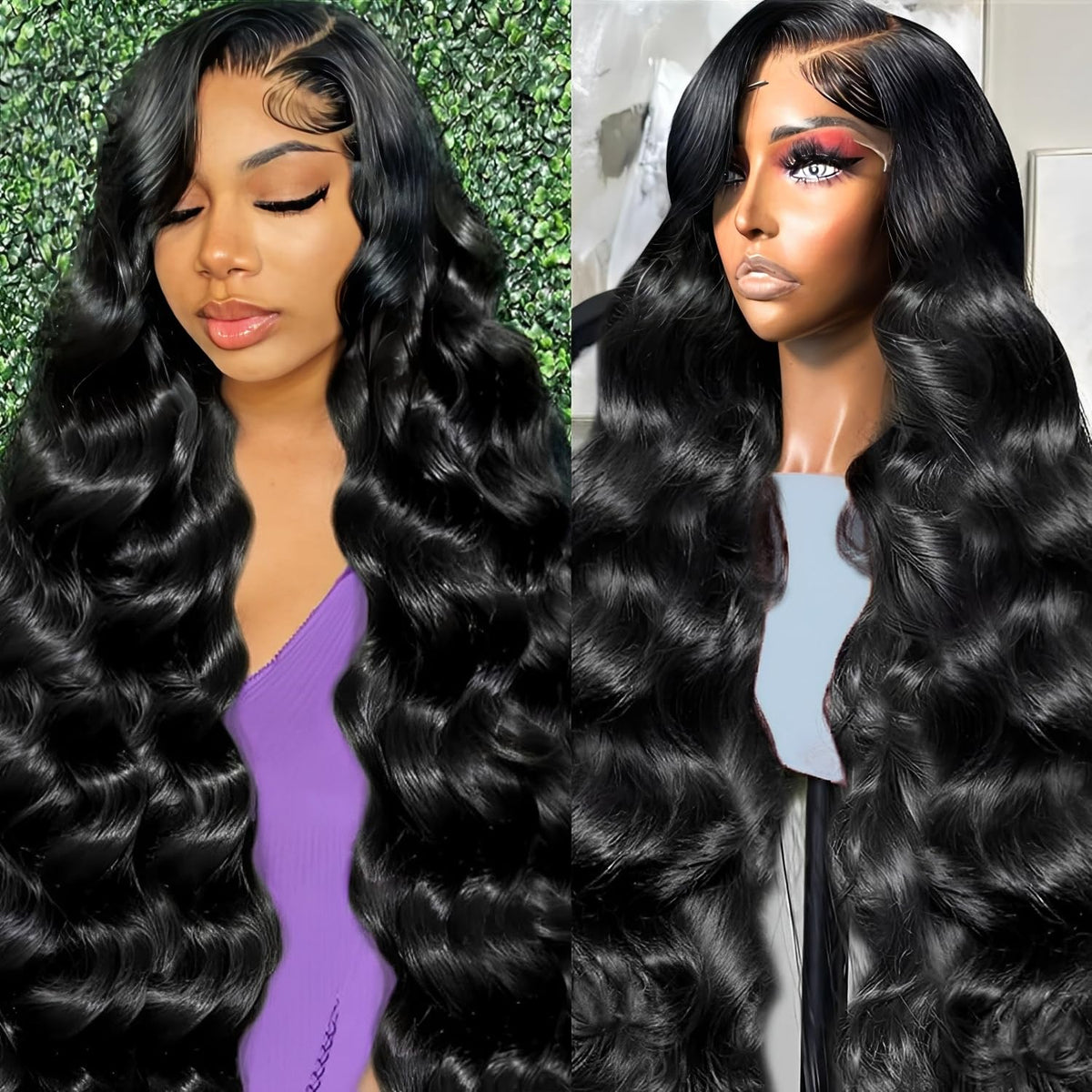 250 Density Human Hair Wig 13X4 HD Lace Front Wigs Pre Plucked Glueless Wig Human Hair Body Wave Wigs Human Hair for Black Women Frontal Wigs Human Hair Wigs Bleached Knots 18 Inch
