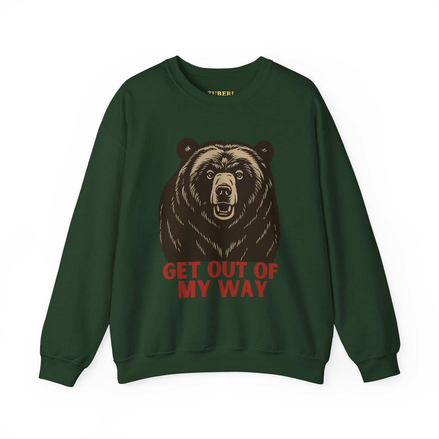 Bun Dem Summer Bear Themed Crewneck Sweatshirt - Get Out of My Way Empire Edition, Unique Gift for Outdoor Lovers, Cozy Casual Style, Perfect for Autumn