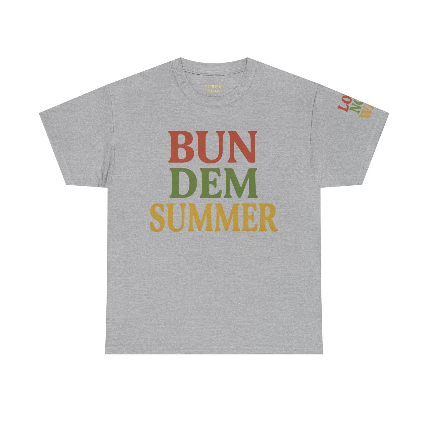 'Bun Dem Summer' Unisex Heavy Cotton Tee with and 'Love Not War' Design – Casual Summer Shirt, Gifts for Music Lovers, Festival Wear, [...]