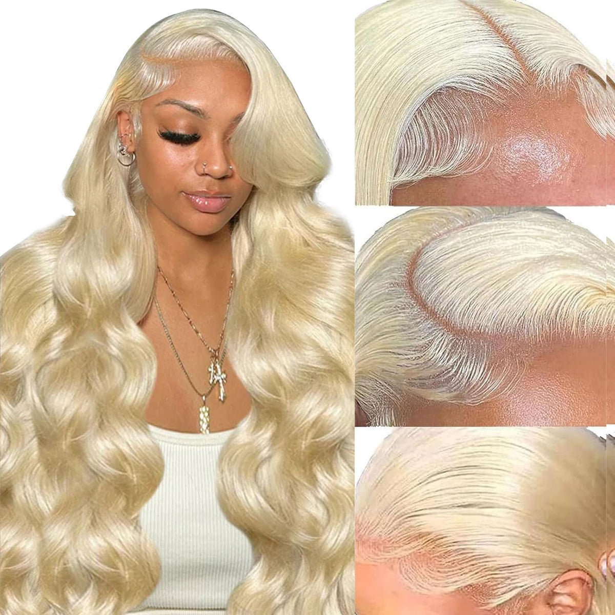 250 Density Human Hair Wig 13X4 HD Lace Front Wigs Pre Plucked Glueless Wig Human Hair Body Wave Wigs Human Hair for Black Women Frontal Wigs Human Hair Wigs Bleached Knots 18 Inch