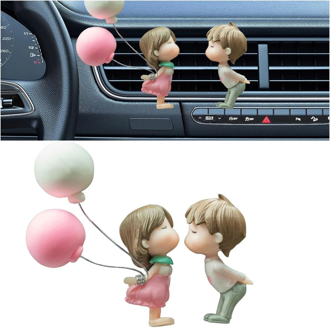 Adorable Car Air Fresheners Vent Clips - Charming Aromatherapy Diffusers for Couples, Perfect Car Decor & Gift for Home or Office