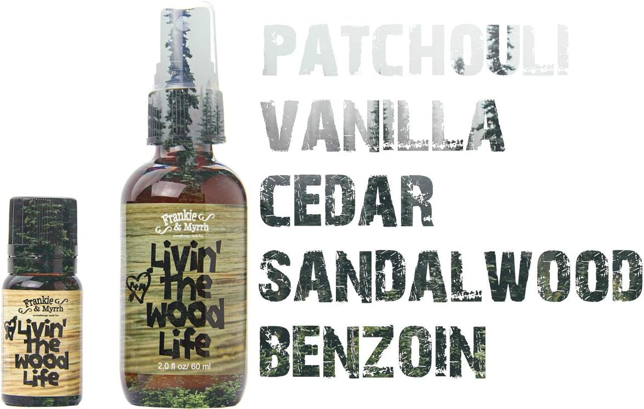 Frankie & Myrrh Livin' the Wood Life Roll-On Perfume | Earthy Vanilla Cedar Patchouli Essential Oil Blend