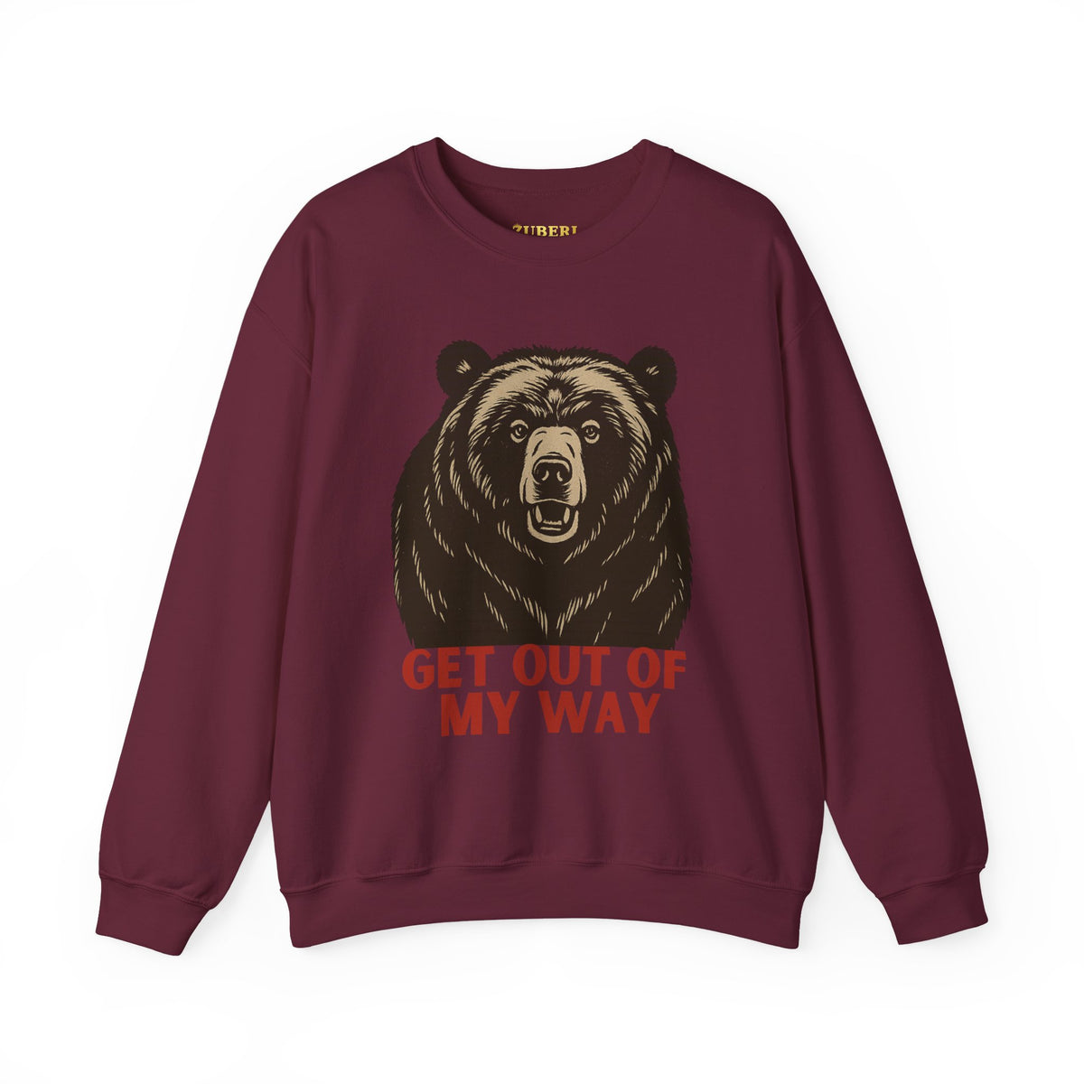 Bun Dem Summer Bear Themed Crewneck Sweatshirt - Get Out of My Way Empire Edition, Unique Gift for Outdoor Lovers, Cozy Casual Style, Perfect for Autumn