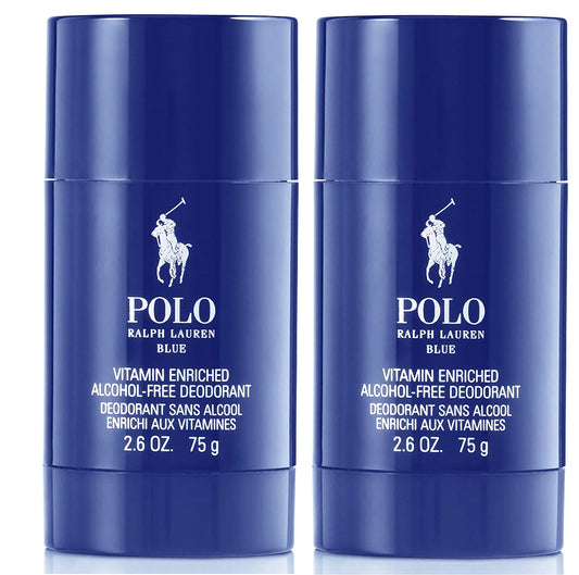 Polo Blue Deodorant Stick for Men, 2.6 Oz (Pack of 2)