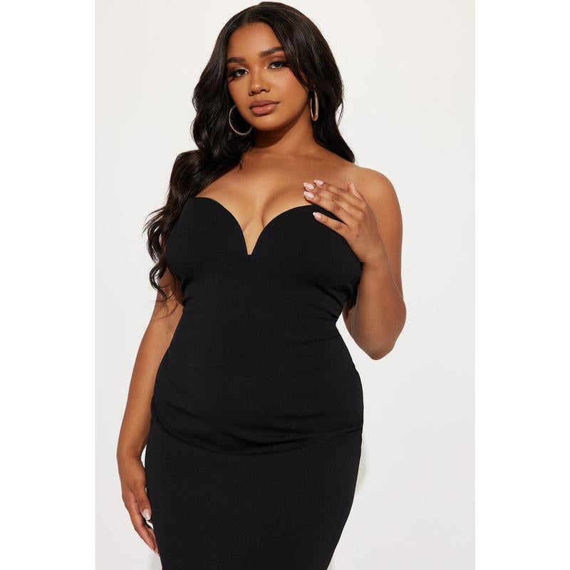 Monte Carlo Nights Midi Dress - Black