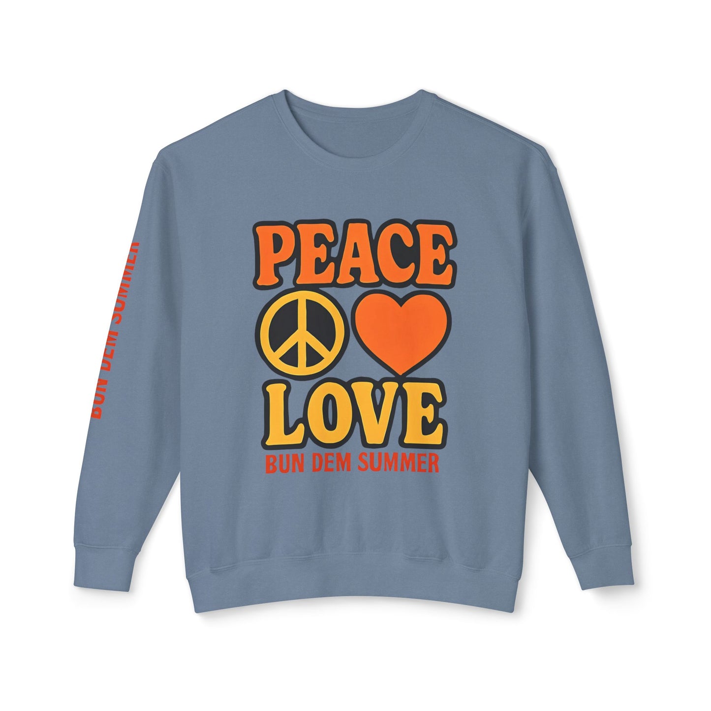Bun Dem Summer Peace & Love Summer Crewneck Sweatshirt Empire Edition, Unisex Lightweight Sweatshirt, Casual Summer Apparel, Gift for Music Festivals, Peace Sign [...]