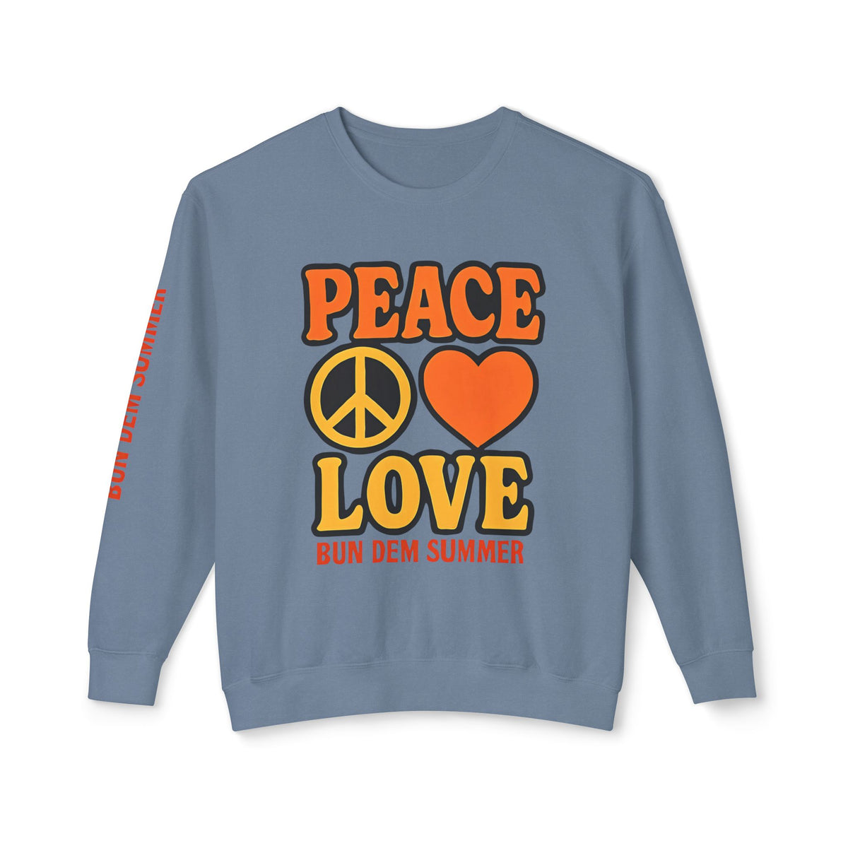 Bun Dem Summer Peace & Love Summer Crewneck Sweatshirt Empire Edition, Unisex Lightweight Sweatshirt, Casual Summer Apparel, Gift for Music Festivals, Peace Sign [...]