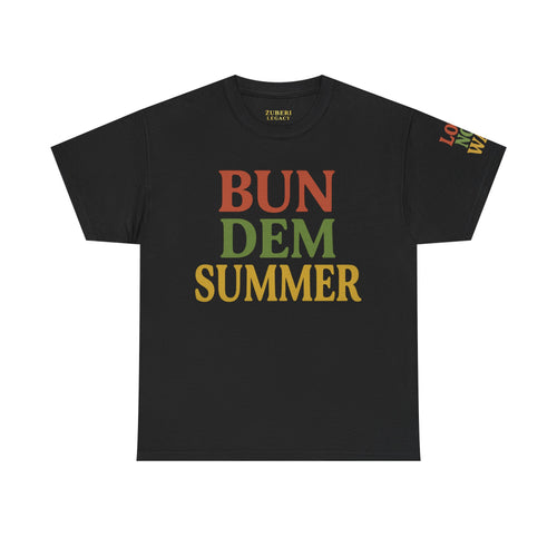 'Bun Dem Summer' Unisex Heavy Cotton Tee with and 'Love Not War' Design – Casual Summer Shirt, Gifts for Music Lovers, Festival Wear, [...]