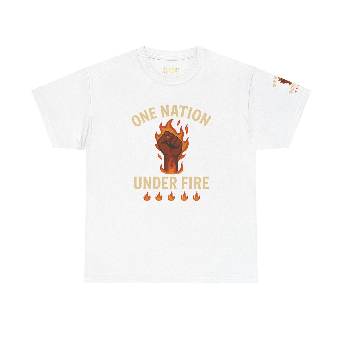 Bun Dem Summer Unisex Heavy Cotton Tee - One Nation Under Fire Empire Edition Graphic Tee, Protest Shirt, Activism Apparel, Gift for Social Justice Warriors