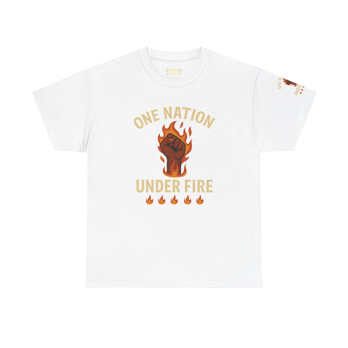 Bun Dem Summer Unisex Heavy Cotton Tee - One Nation Under Fire Empire Edition Graphic Tee, Protest Shirt, Activism Apparel, Gift for Social Justice Warriors
