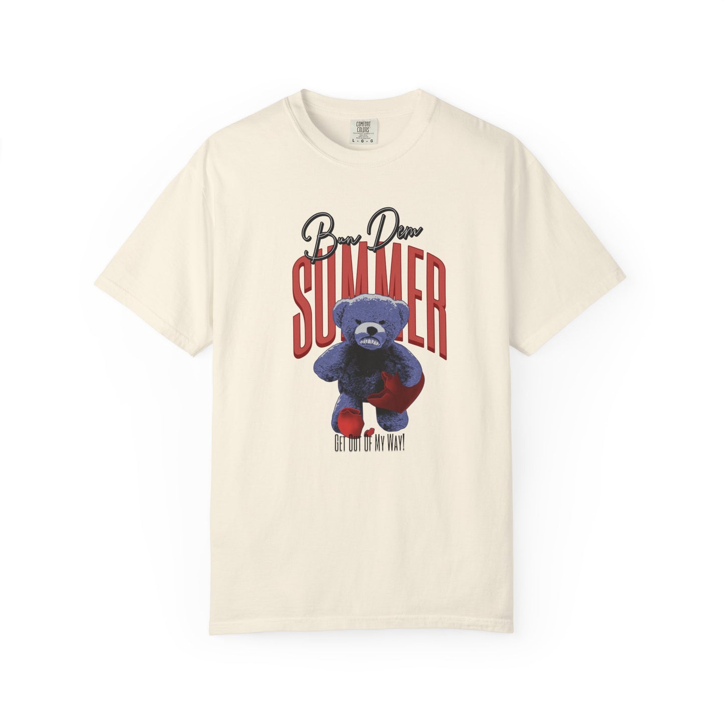Bun Dem Summer Bear Graphic T-Shirt, Unisex Summer Tee Empire Edition, Get Out Of My Way T-Shirt, Gift for Summer Lovers, Casual Outfit Top