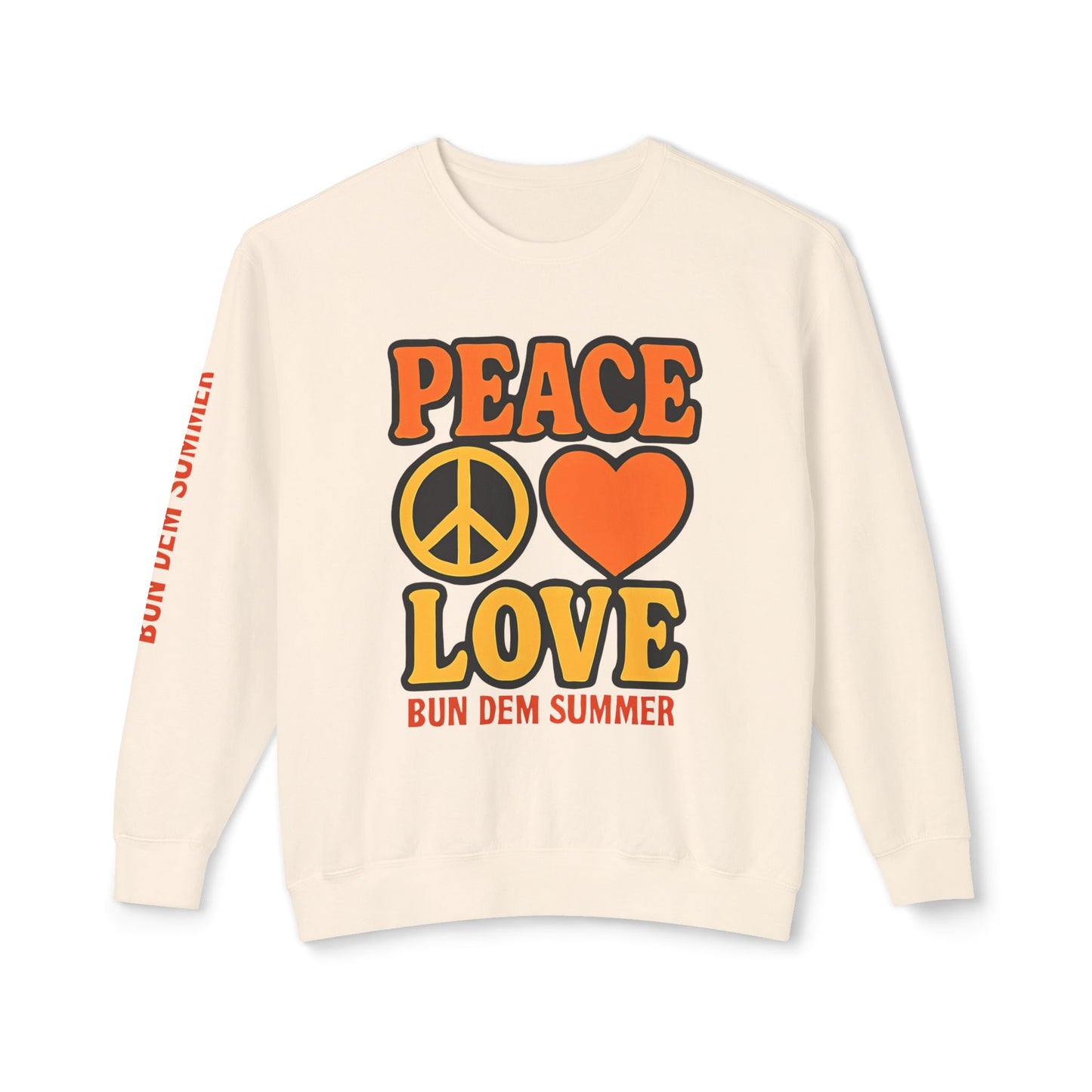 Bun Dem Summer Peace & Love Summer Crewneck Sweatshirt Empire Edition, Unisex Lightweight Sweatshirt, Casual Summer Apparel, Gift for Music Festivals, Peace Sign [...]