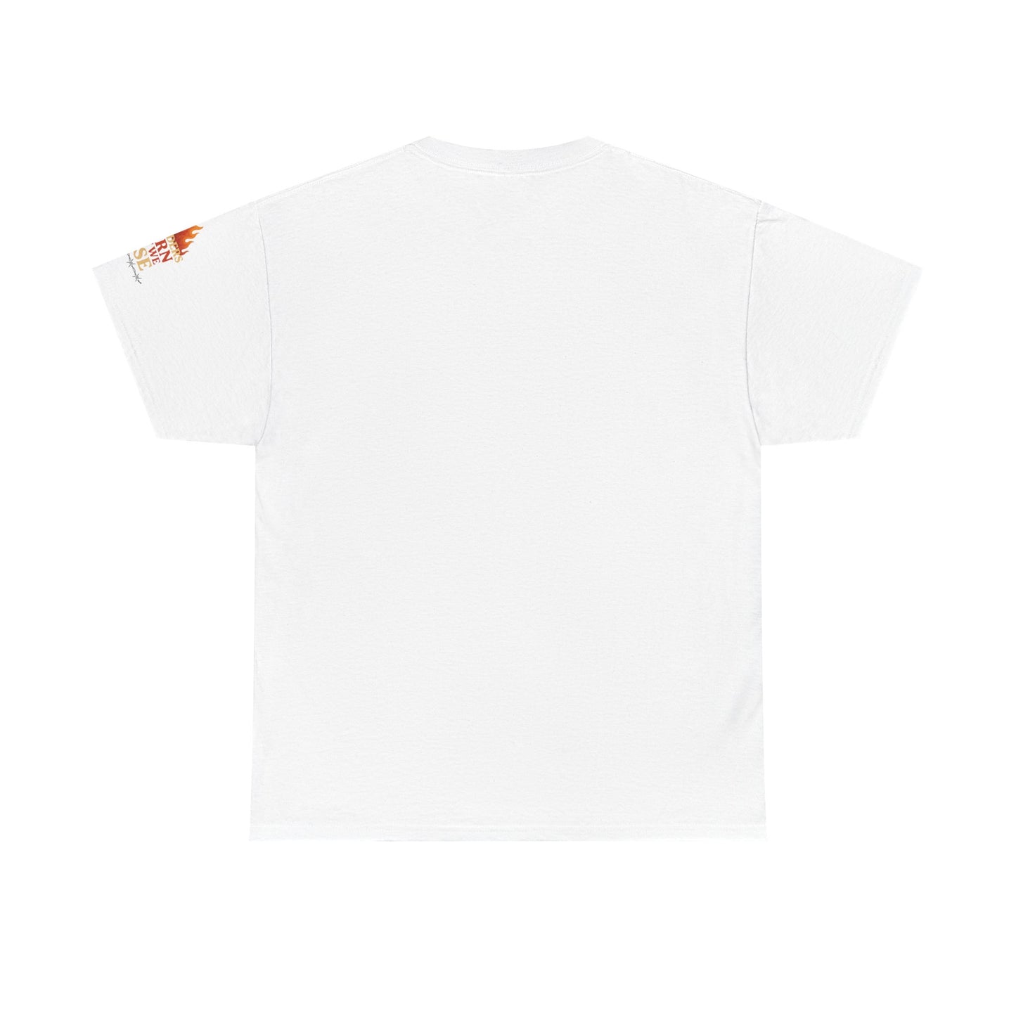 Bun Dem Summer Empowering Unisex Heavy Cotton Tee| Gildan 5000 - "Borders Burn But We Rise" Empire Edition - Activism Fashion, Statement Shirt, Gift for Allies, Equality