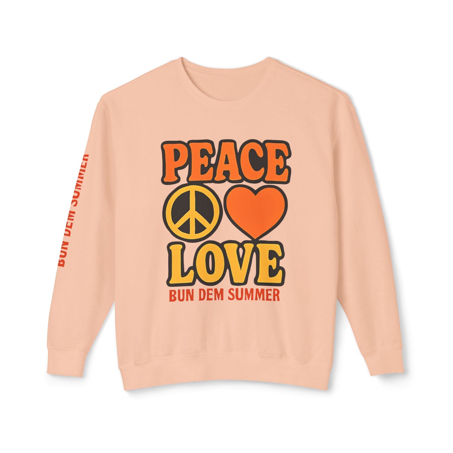 Bun Dem Summer Peace & Love Summer Crewneck Sweatshirt Empire Edition, Unisex Lightweight Sweatshirt, Casual Summer Apparel, Gift for Music Festivals, Peace Sign [...]