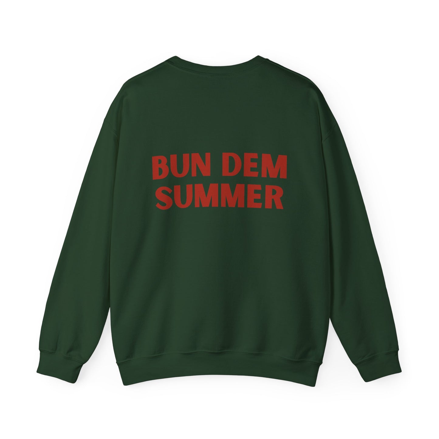 Bun Dem Summer Bear Themed Crewneck Sweatshirt - Get Out of My Way Empire Edition, Unique Gift for Outdoor Lovers, Cozy Casual Style, Perfect for Autumn