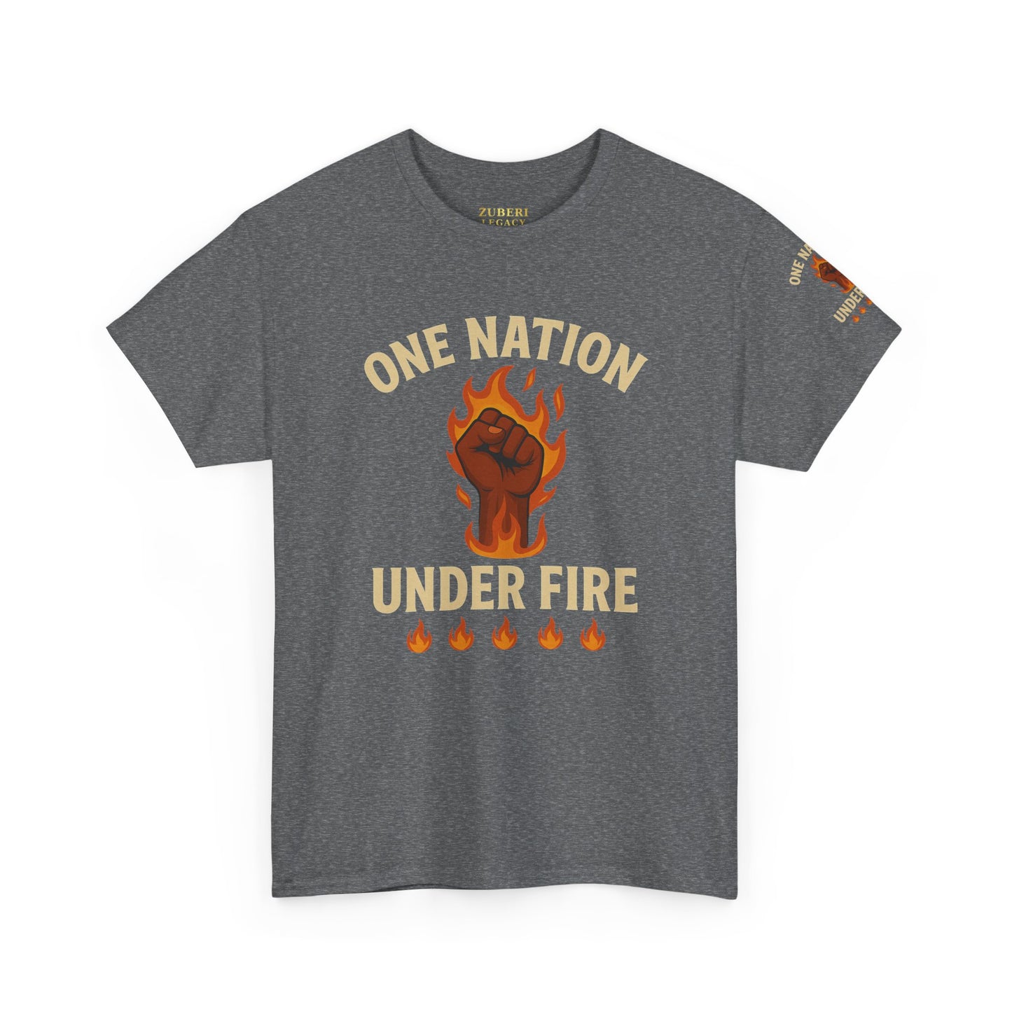 Bun Dem Summer Unisex Heavy Cotton Tee - One Nation Under Fire Empire Edition Graphic Tee, Protest Shirt, Activism Apparel, Gift for Social Justice Warriors