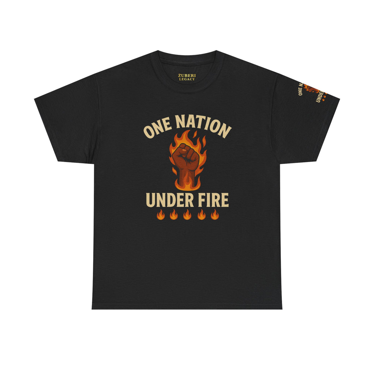 Bun Dem Summer Unisex Heavy Cotton Tee - One Nation Under Fire Empire Edition Graphic Tee, Protest Shirt, Activism Apparel, Gift for Social Justice Warriors