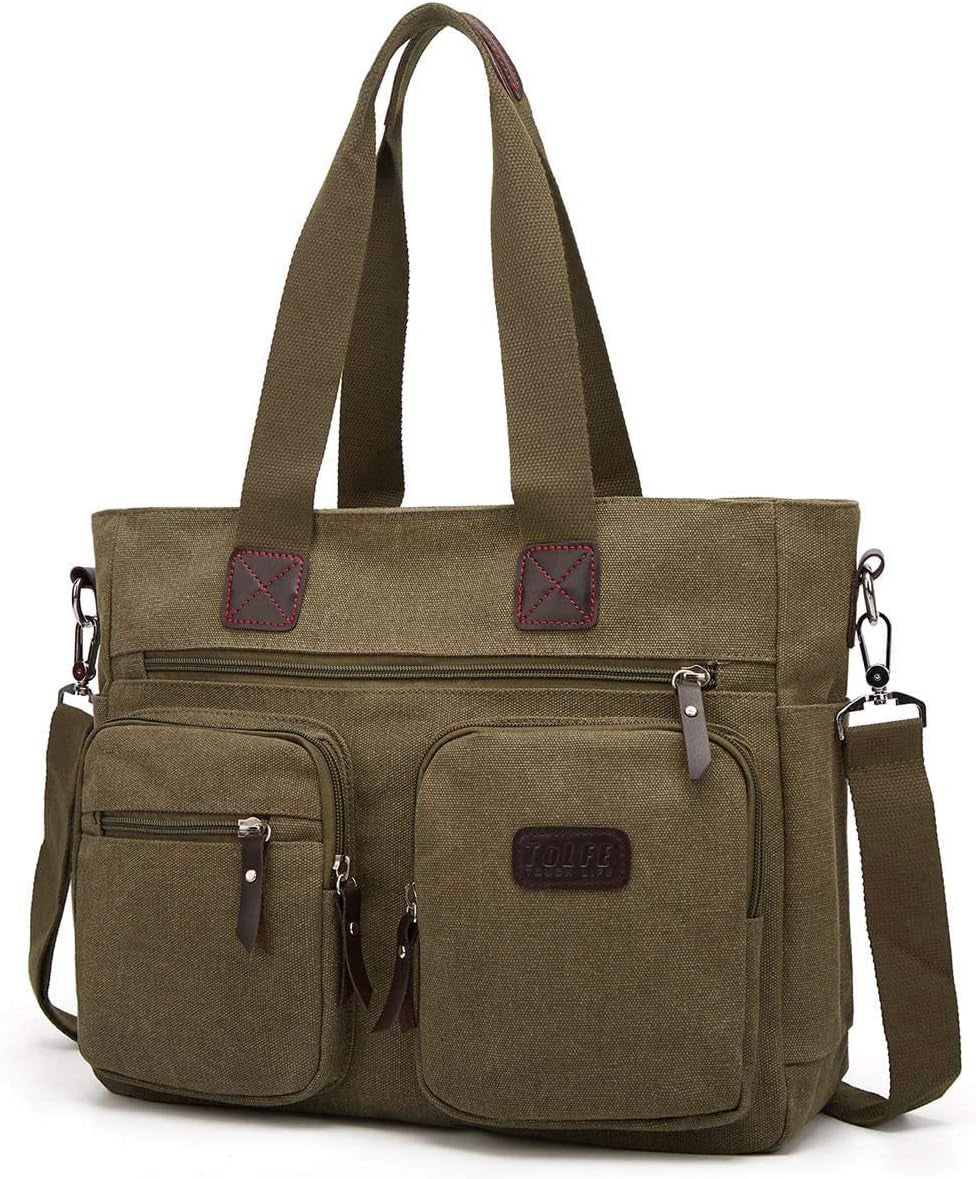 Tolfe Women Top Handle Satchel Handbags Shoulder Bag Messenger Tote Bag Purse Crossbody Bag Travel Work Tote Bag