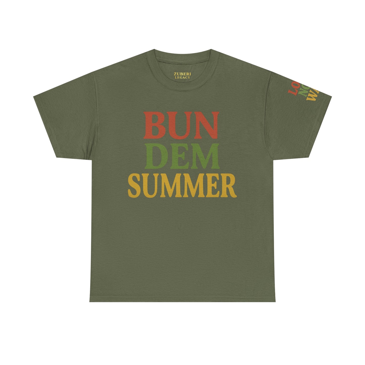 'Bun Dem Summer' Unisex Heavy Cotton Tee with and 'Love Not War' Design – Casual Summer Shirt, Gifts for Music Lovers, Festival Wear, [...]