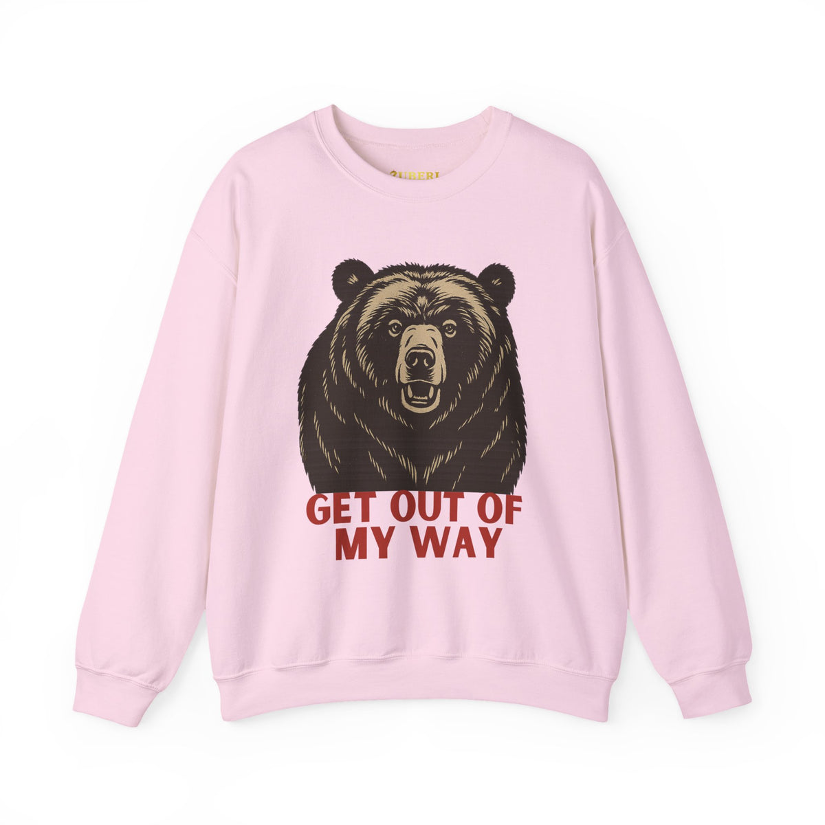Bun Dem Summer Bear Themed Crewneck Sweatshirt - Get Out of My Way Empire Edition, Unique Gift for Outdoor Lovers, Cozy Casual Style, Perfect for Autumn