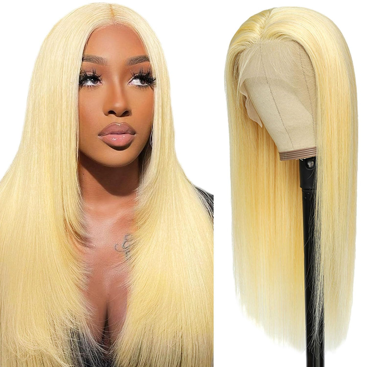 250 Density Human Hair Wig 13X4 HD Lace Front Wigs Pre Plucked Glueless Wig Human Hair Body Wave Wigs Human Hair for Black Women Frontal Wigs Human Hair Wigs Bleached Knots 18 Inch