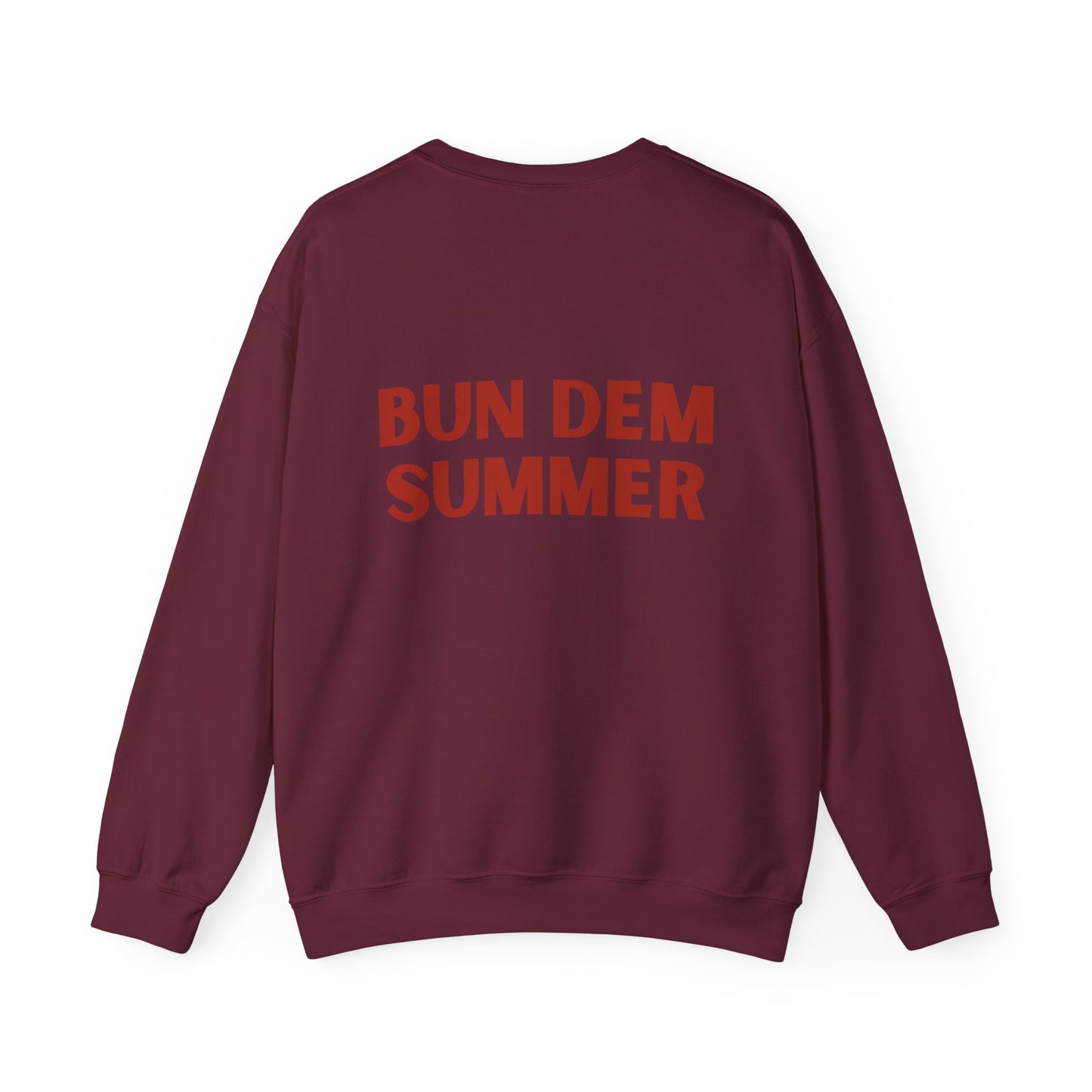 Bun Dem Summer Bear Themed Crewneck Sweatshirt - Get Out of My Way Empire Edition, Unique Gift for Outdoor Lovers, Cozy Casual Style, Perfect for Autumn