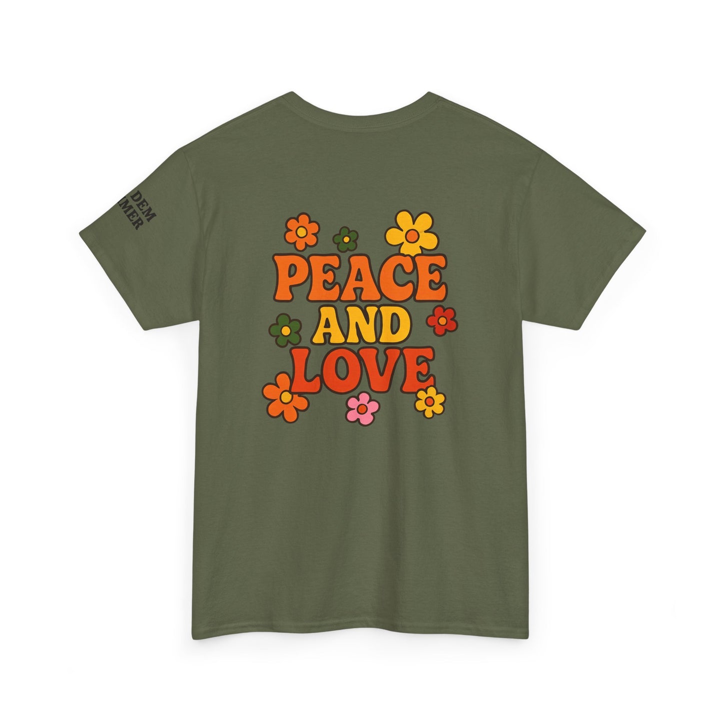 Summer Vibes Unisex Tee | Peace & Love Graphic Shirt, Casual Summer Outfit, Festival Wear, Gift for Friends, Retro Style