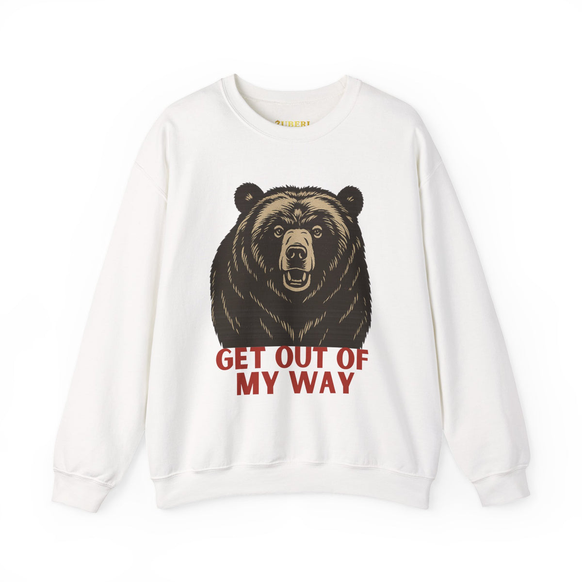 Bun Dem Summer Bear Themed Crewneck Sweatshirt - Get Out of My Way Empire Edition, Unique Gift for Outdoor Lovers, Cozy Casual Style, Perfect for Autumn