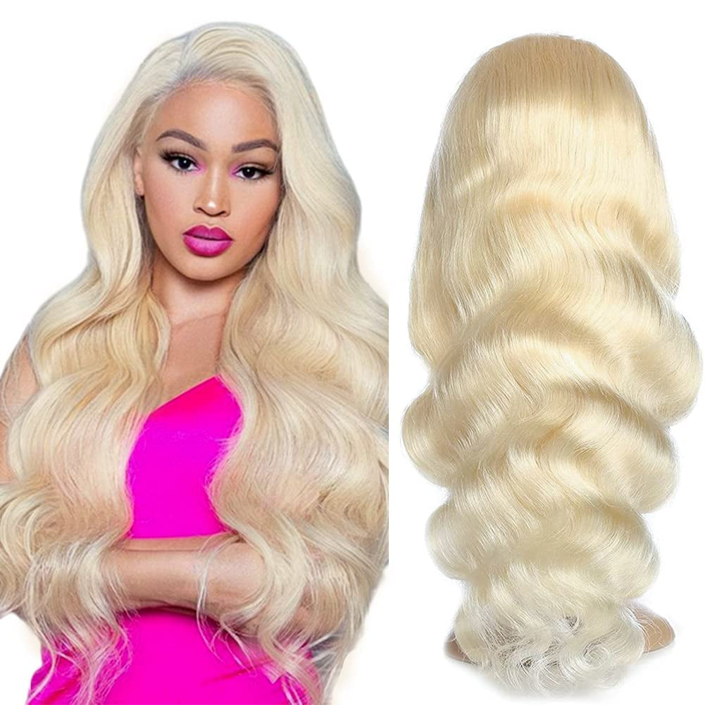 250 Density Human Hair Wig 13X4 HD Lace Front Wigs Pre Plucked Glueless Wig Human Hair Body Wave Wigs Human Hair for Black Women Frontal Wigs Human Hair Wigs Bleached Knots 18 Inch