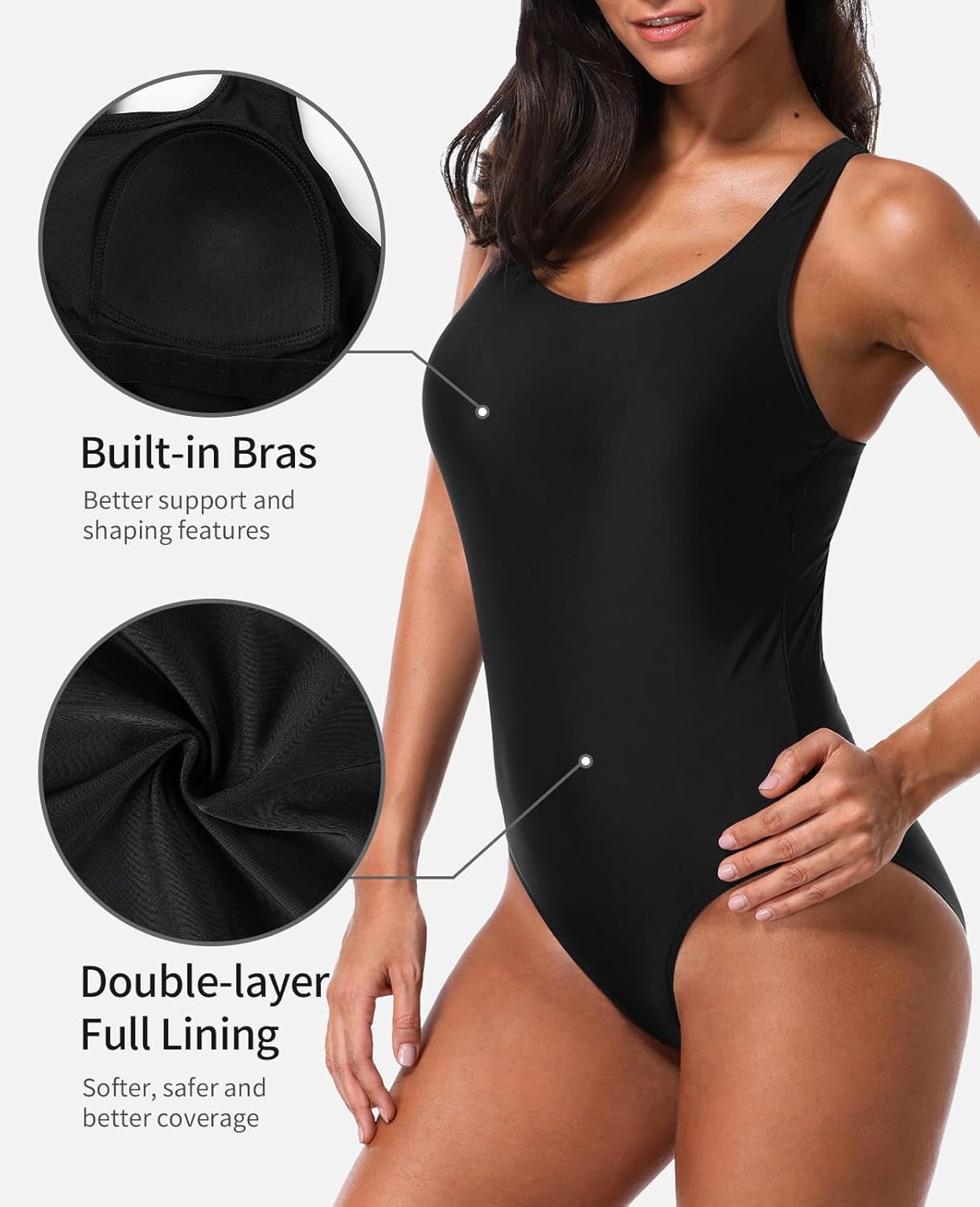 Beautyin Women'S Pro One Piece Swimsuit Women Athletic Swimming Bathing Suit