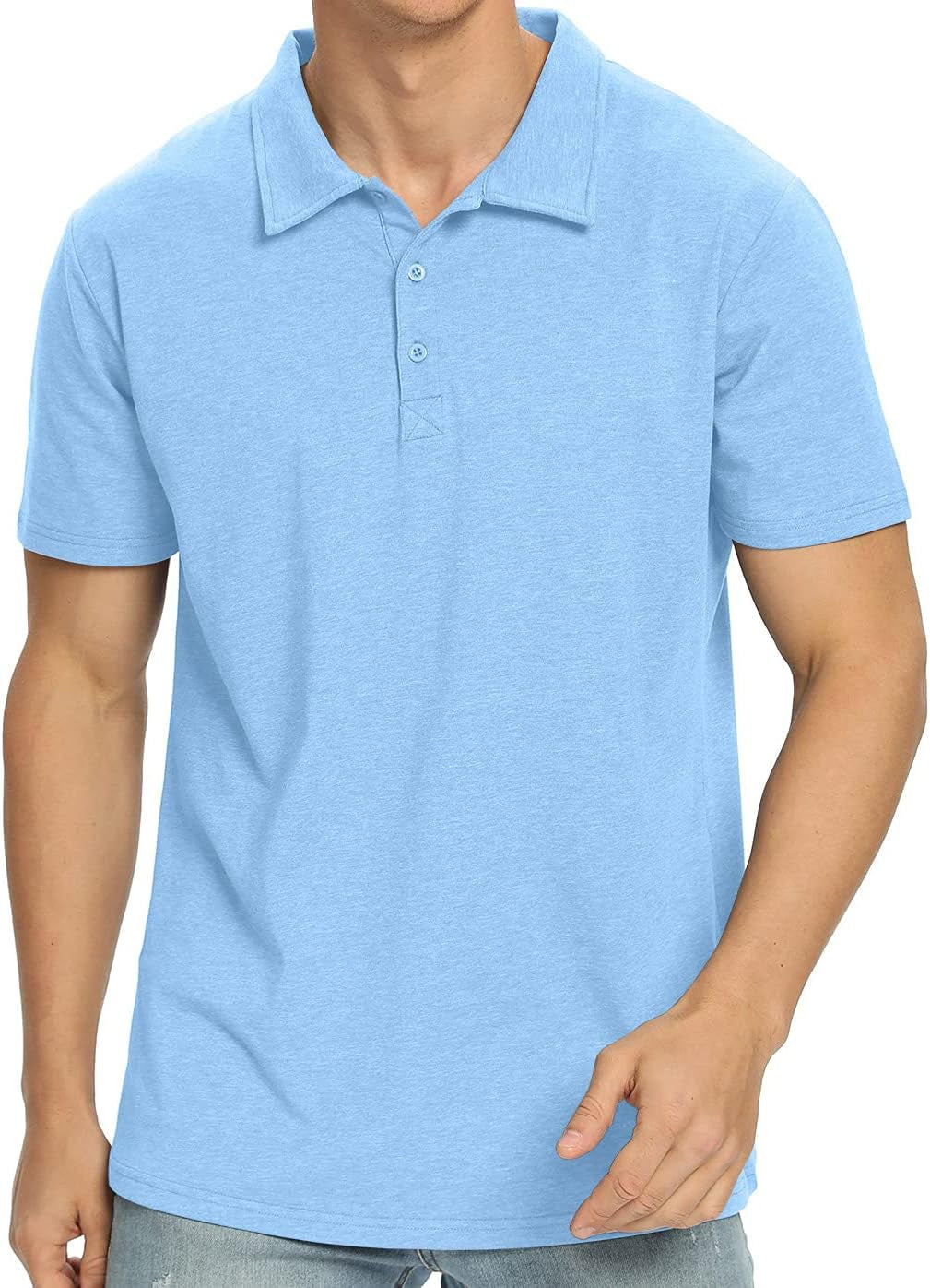Polo Shirts for Men Short/Long Sleeve Soft Cotton Collared Shirt