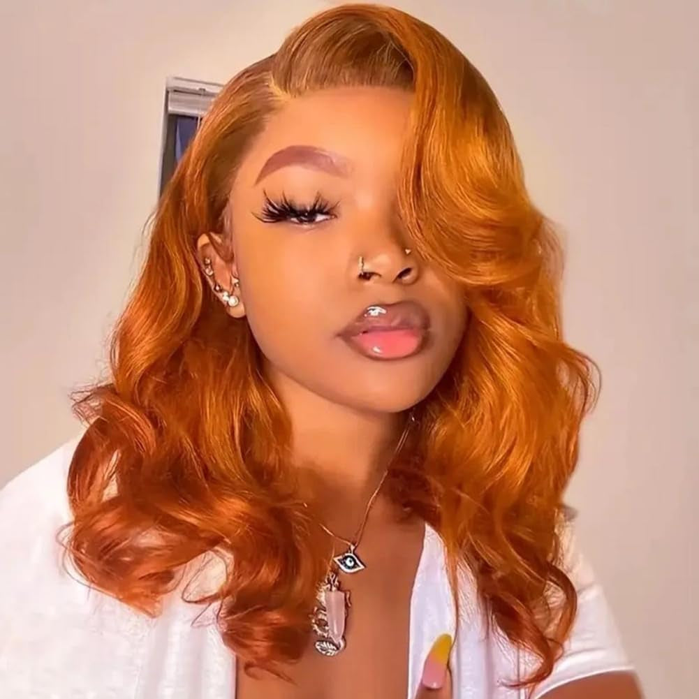 250 Density Human Hair Wig 13X4 HD Lace Front Wigs Pre Plucked Glueless Wig Human Hair Body Wave Wigs Human Hair for Black Women Frontal Wigs Human Hair Wigs Bleached Knots 18 Inch