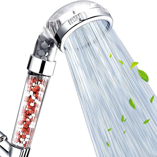 NOSAME Shower Head, Filter Filtration High Pressure Water Saving 3 Mode Function Spray Handheld Showerheads for Dry Skin & Hair