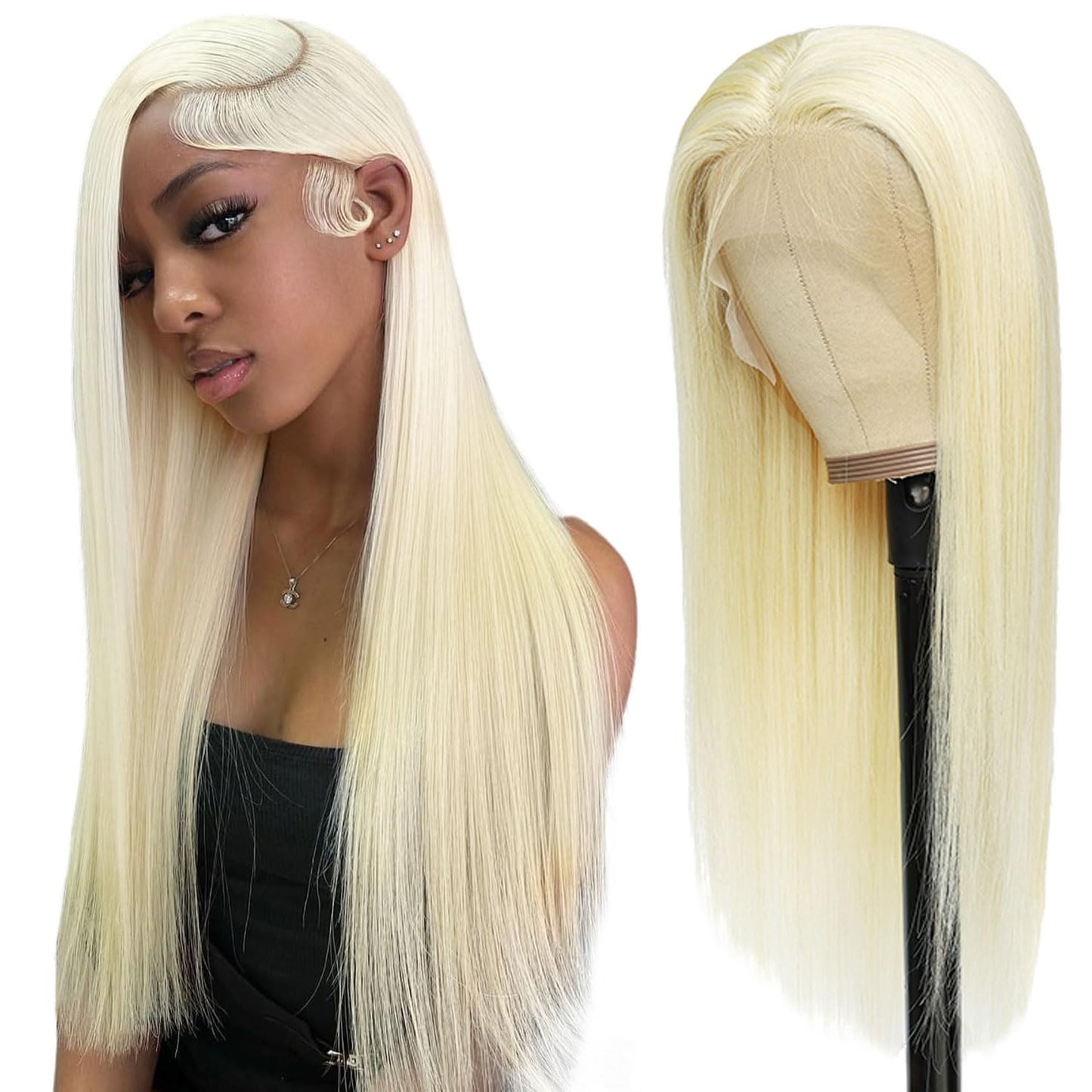 250 Density Human Hair Wig 13X4 HD Lace Front Wigs Pre Plucked Glueless Wig Human Hair Body Wave Wigs Human Hair for Black Women Frontal Wigs Human Hair Wigs Bleached Knots 18 Inch